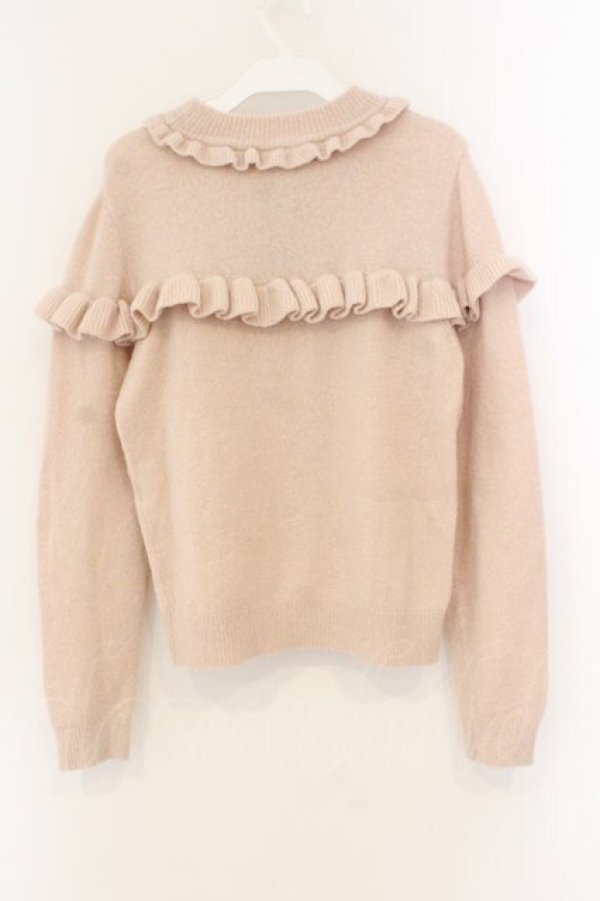 画像3: Ank Rouge / デコルテレースアップニットトップス M ピンク O-26-01-12-070-CA-TO-OW-OS (3)