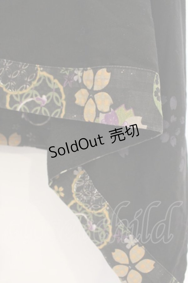 画像2: gouk / 和柄変形スカート  ブラック O-26-01-12-073-GO-SK-OW-OS (2)