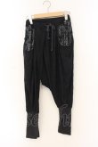 画像1: h.NAOTO / トライバルptサルエルパンツ  ブラック O-26-01-12-074-HN-PA-OW-OS (1)