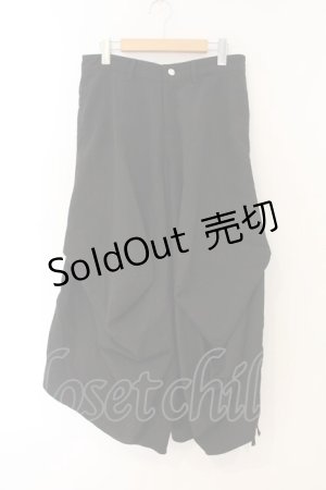 画像: MINT NeKO / 刺繍入りサルエルパンツ  ブラック O-26-01-12-079-HN-PA-OW-OS