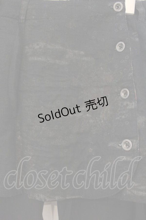 画像2: gouk / 和柄スカート付きパンツ  ブラック O-26-01-12-080-GO-PA-OW-OS (2)