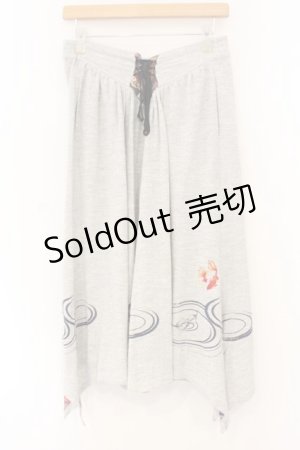 画像: gouk / 金魚刺繍ワイドパンツ  グレー O-26-01-12-082-GO-PA-OW-OS