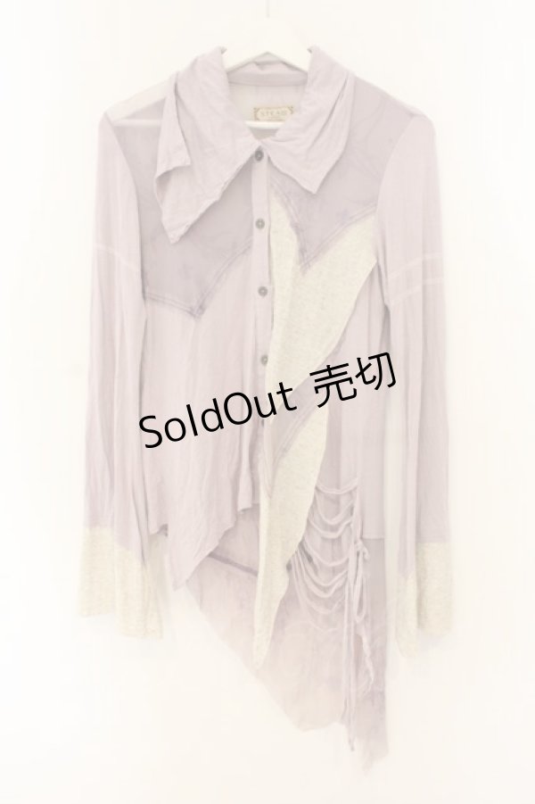 画像1: STEAM / ネット切り替えカットソーブラウス  ラベンダー O-26-01-12-084-HN-BL-OW-OS (1)