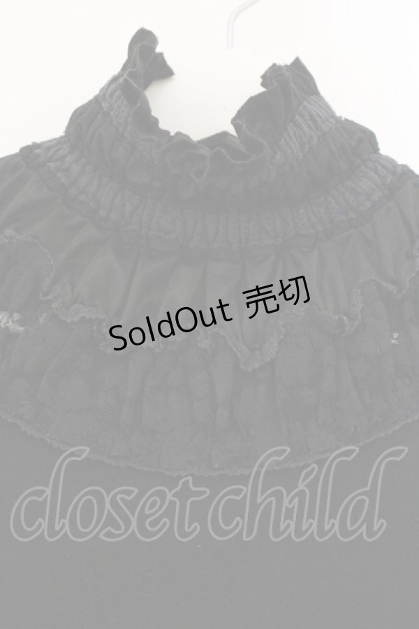 画像2: h.naoto Blood / 裾フリルカットソー  ブラック O-26-01-12-085-HN-TO-OW-OS (2)