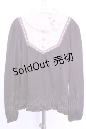 画像: axes femme / ハイネックレイヤード風ニット  ブラウン×ベージュ O-26-01-12-2034-AX-TO-IG-OS