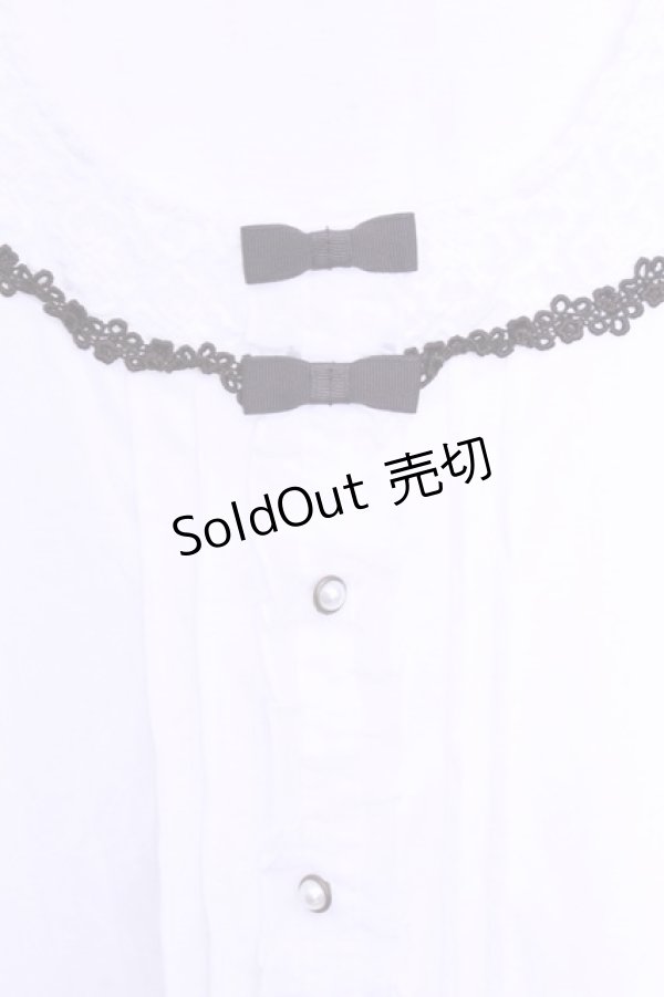 画像2: axes femme / ピンタックフリルプルオーバー  オフシロ O-26-01-12-2036-AX-TO-IG-OS (2)