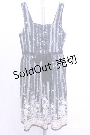 画像: axes femme / バラパネル柄ワンピース M クロ O-26-01-12-2037-AX-OP-IG-ZT539