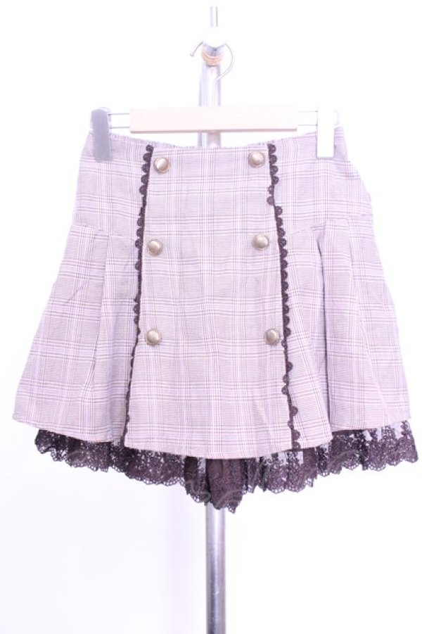 画像1: axes femme POETIQUE / グレンチェックスカパン  ブラウン O-26-01-12-2040-AX-PA-IG-OS (1)