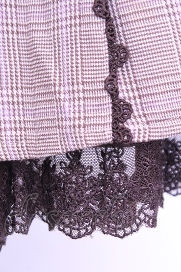 画像2: axes femme POETIQUE / グレンチェックスカパン  ブラウン O-26-01-12-2040-AX-PA-IG-OS (2)