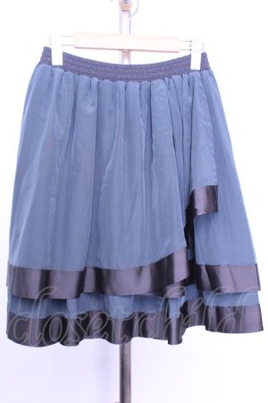 画像: axes femme / ラッフルスカート  グリーン O-26-01-12-2042-AX-SK-IG-ZT545