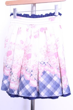 画像: LIZ LISA / パネル柄スカート  アイボリー×ネイビー O-26-01-12-2045-LO-SK-IG-ZT542