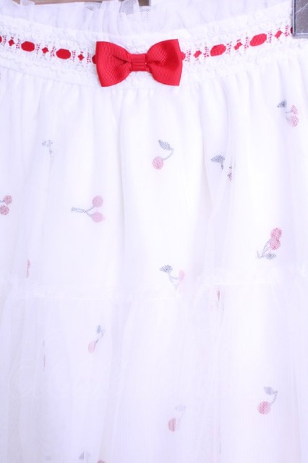 画像2: LIZ LISA / さくらんぼ刺繍チュールスカート  シロ O-26-01-12-2047-LO-SK-IG-OS (2)