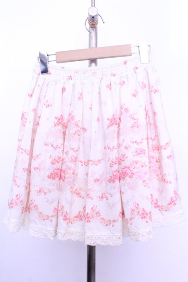 画像3: LIZ LISA / カルーセルローズ柄スカート  オフ×ピンク O-26-01-12-2048-LO-SK-IG-OS (3)