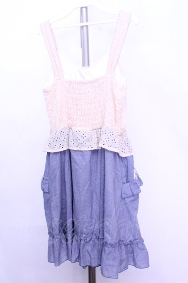 画像3: axes femme / ビスチェドッキングOP  アイボリー×インディゴ O-26-01-12-2005-AX-OP-IG-OS (3)