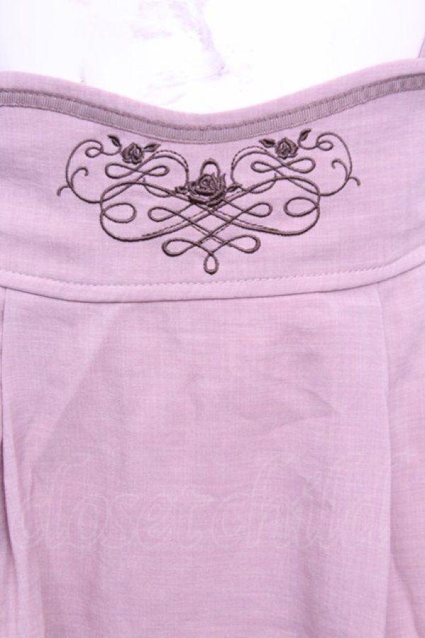 画像2: axes femme POETIQUE / 裾プリーツサスペンダースカート  ピンクベージュ O-26-01-12-2051-AX-SK-IG-OS (2)