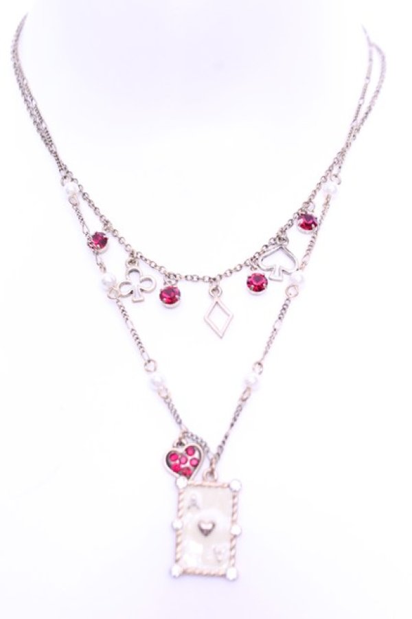 画像2: axes femme / トランプ2連ネックレス  ゴールド O-26-01-12-2056-AX-AC-OW-OS (2)