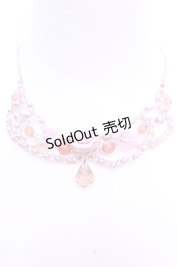 画像1: axes femme / ソフトフラワーネックレス  ピンク O-26-01-12-2060-AX-AC-OW-OS (1)