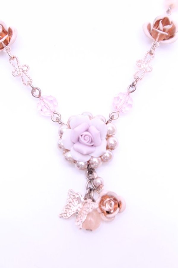 画像1: axes femme / スイートローズネックレス  ピンクゴールド O-26-01-12-2068-AX-AC-OW-OS (1)