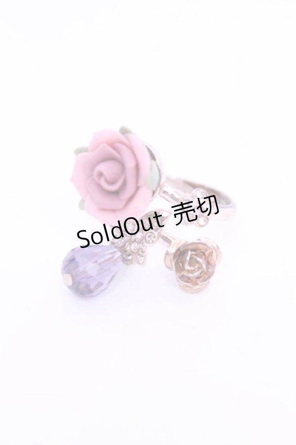 画像1: axes femme / ローズ＆バタフライリング  ゴールド O-26-01-12-2079-AX-AC-OW-OS (1)