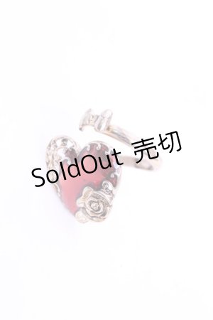 画像: axes femme / ハート＆リボンリング  アカ×ゴールド O-26-01-12-2082-AX-AC-OW-OS