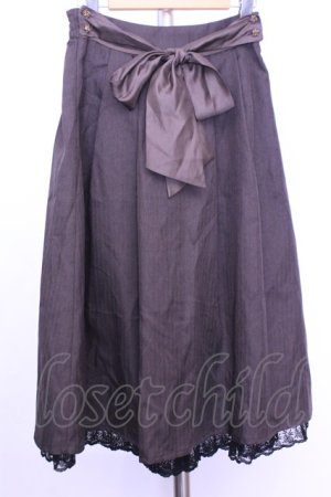 画像: axes femme / タックデザインミディスカート  ブラウン O-26-01-12-2008-AX-SK-IG-ZT543