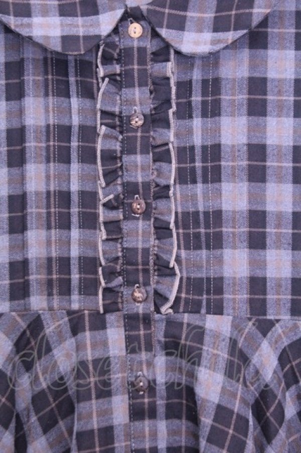 画像2: Favorite / タータンチェックワンピース  ダークブラウン O-26-01-12-2009-LO-OP-IG-OS (2)