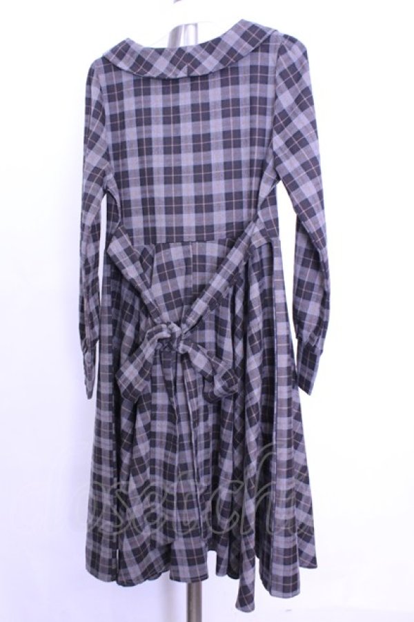 画像3: Favorite / タータンチェックワンピース  ダークブラウン O-26-01-12-2009-LO-OP-IG-OS (3)