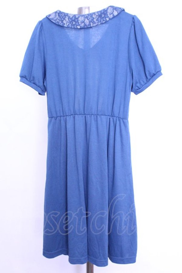 画像3: axes femme POETIQUE / レース襟カットワンピース  ブルー O-26-01-12-2001-AX-OP-IG-OS (3)