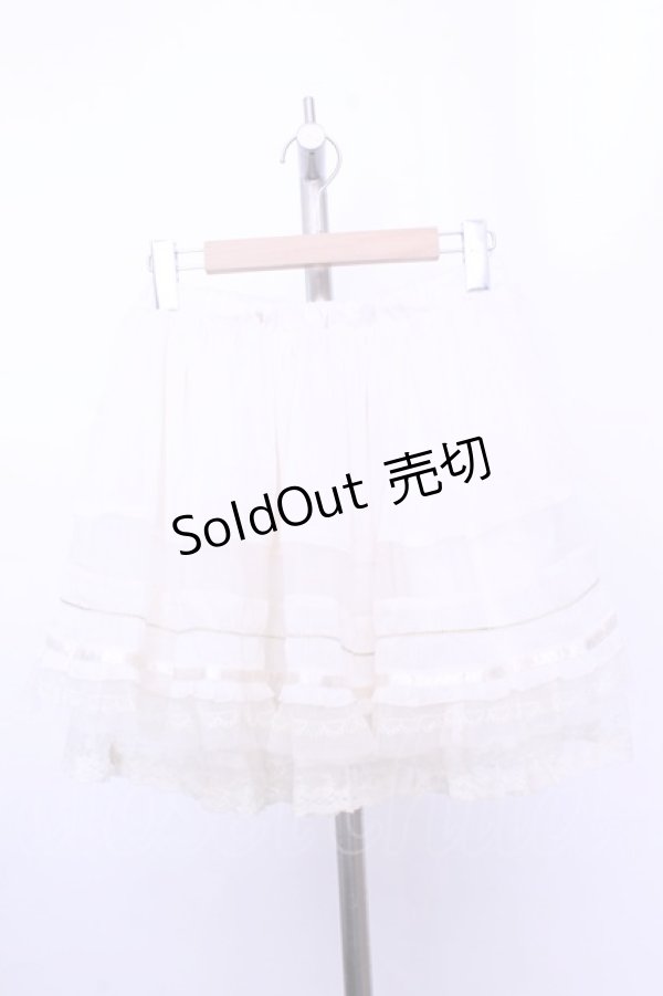 画像1: axes femme / シフォン楊柳チュチュスカート M アイボリー O-26-01-12-2013-AX-SK-IG-OS (1)