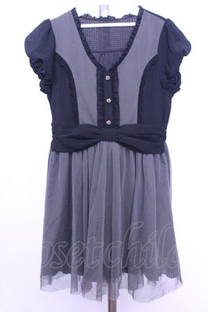 画像: axes femme / リボンデザインチュールチュニ M クロ O-26-01-12-2016-AX-OP-IG-ZT0114G