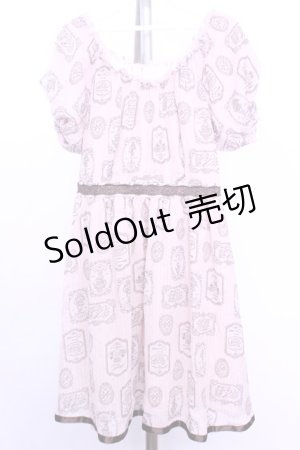 画像: axes femme POETIQUE / ティーカップストライプワンピース M ピンク O-26-01-12-2017-AX-OP-IG-ZT0114G