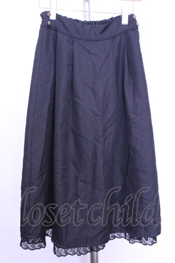 画像1: axes femme / タックデザインミディスカート  クロ O-26-01-12-2024-AX-SK-IG-OS (1)