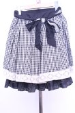 画像1: axes femme / ギンガムチェックスカート  クロ×アイボリー O-26-01-12-2028-AX-SK-IG-OS (1)