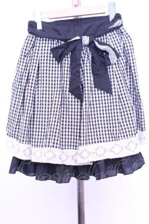 画像: axes femme / ギンガムチェックスカート  クロ×アイボリー O-26-01-12-2028-AX-SK-IG-ZT0114G