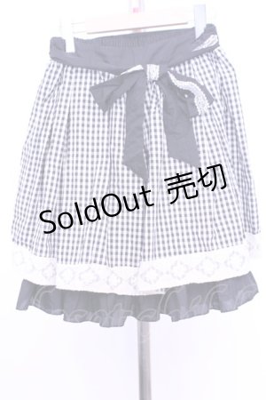 画像: axes femme / ギンガムチェックスカート  クロ×アイボリー O-26-01-12-2028-AX-SK-IG-ZT0114G