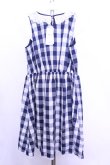 画像3: axes femme kawaii / ギンガムチェックワンピース M ネイビー×シロ O-26-01-12-2029-AX-OP-IG-OS (3)