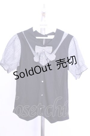 画像: axes femme POETIQUE / チェック切替ドッキングプルオーバー  クロ×グレー O-26-01-12-2030-AX-TO-IG-OS