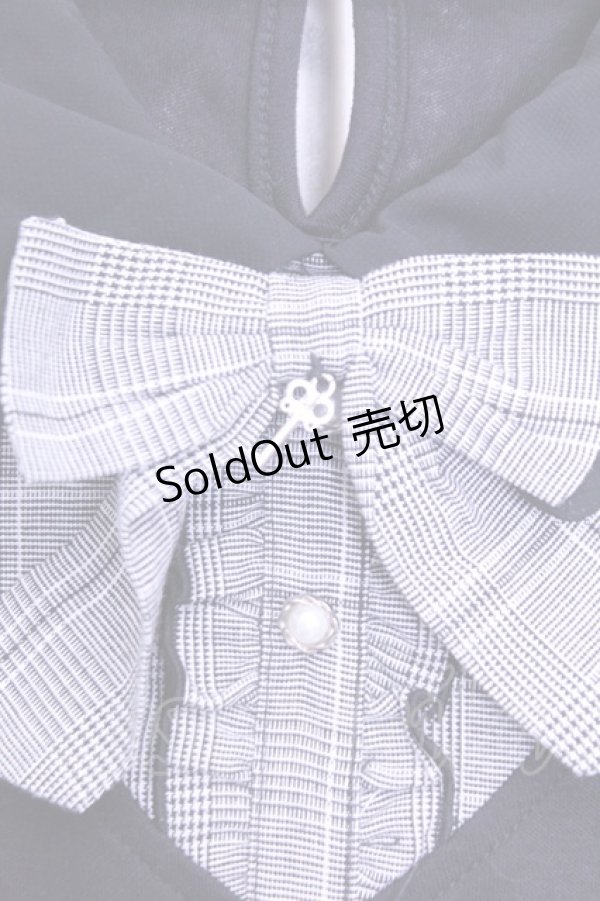 画像2: axes femme POETIQUE / チェック切替ドッキングプルオーバー  クロ×グレー O-26-01-12-2030-AX-TO-IG-OS (2)