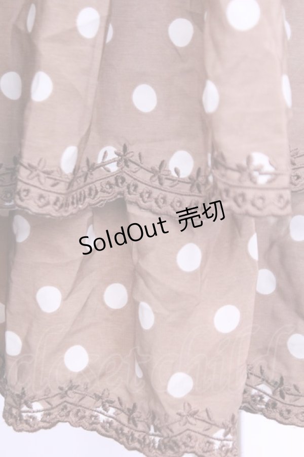 画像2: axes femme / スカラップ刺繍ドットスカート M ベージュ O-26-01-12-2031-AX-SK-IG-OS (2)