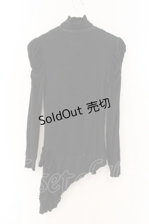 画像4: h.naoto Blood / 裾フリルカットソー  ブラック O-26-01-12-085-HN-TO-OW-OS (4)