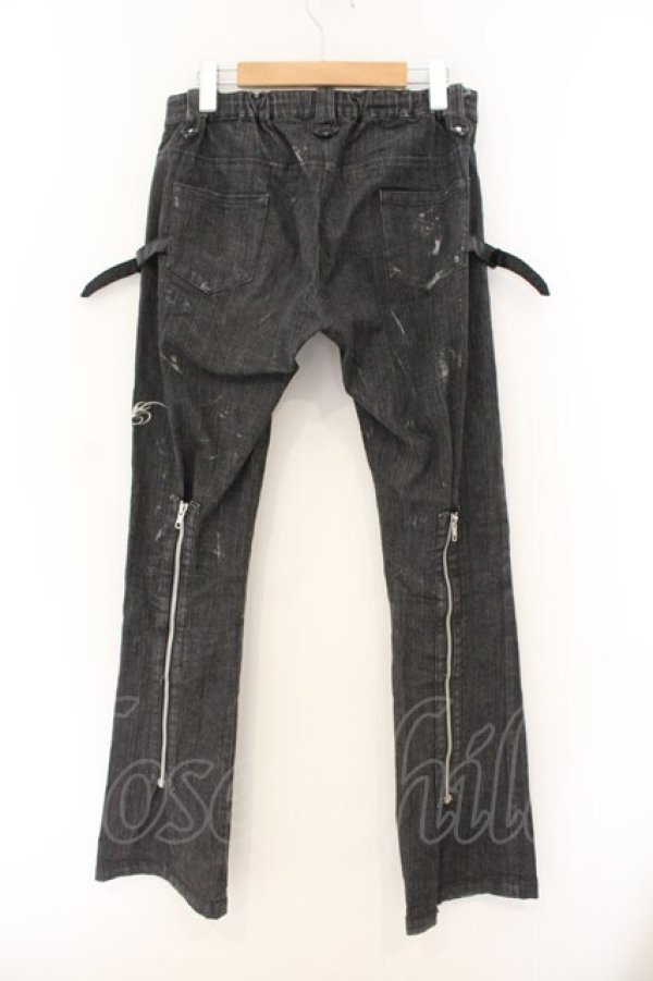 画像3: Sixh / トライバル刺繍デニムパンツ  ブラック O-26-01-12-086-HN-PA-OW-OS (3)