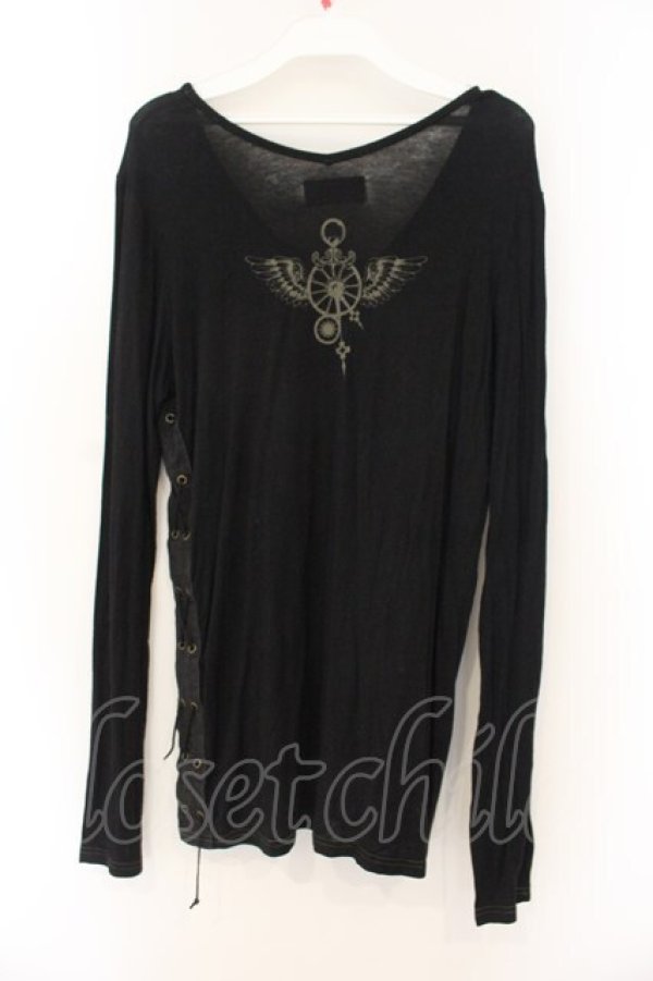 画像4: STEAM / レースアップカットソー  ブラック O-26-01-12-089-HN-TO-OW-OS (4)