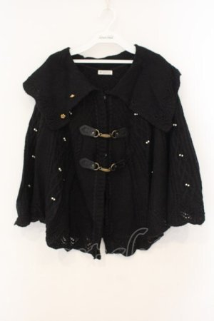 画像: axes femme / オフタートルニットポンチョ  クロ O-26-01-12-015-AX-TO-IG-ZT0114F