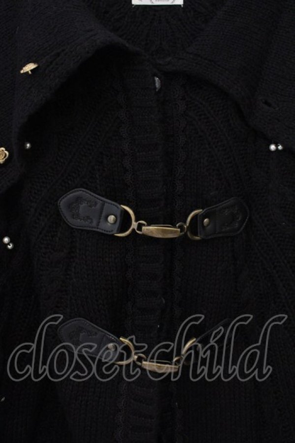 画像2: axes femme / オフタートルニットポンチョ  クロ O-26-01-12-015-AX-TO-IG-OS (2)