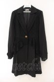 画像1: axes femme / レース重ねクラシックコート M ブラック O-26-01-12-016-AX-CO-IG-OS (1)