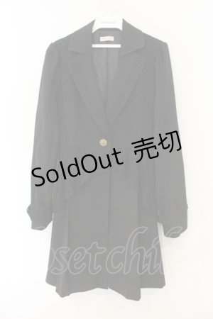 画像: axes femme / レース重ねクラシックコート M ブラック O-26-01-12-016-AX-CO-IG-ZT0114G