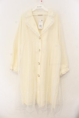 画像: axes femme / チュール裏毛カットジャケット M アイボリー O-26-01-12-019-AX-JA-IG-ZT545