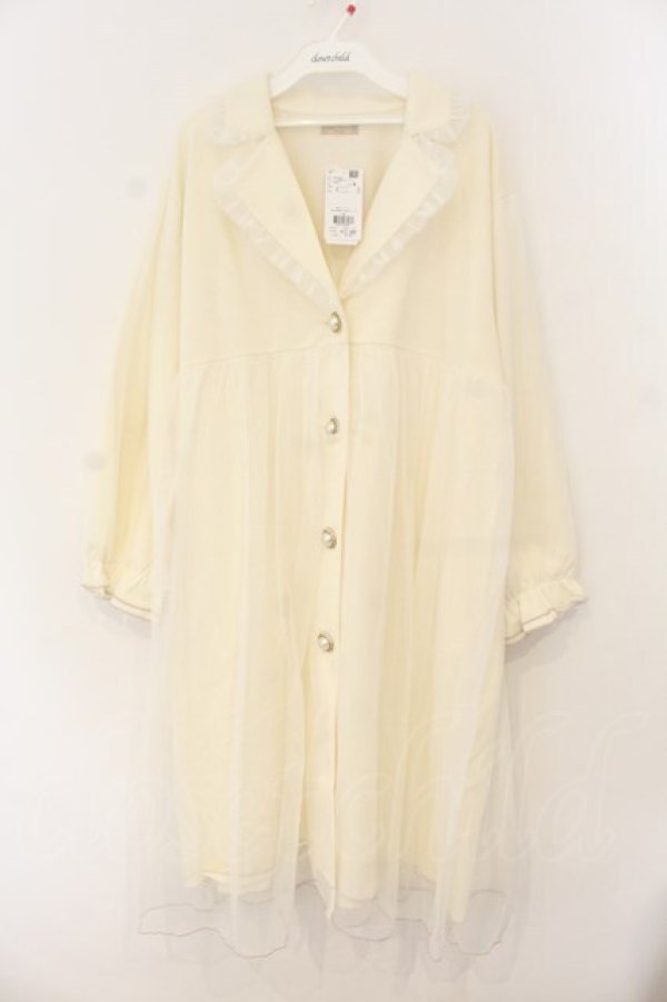 画像1: axes femme / チュール裏毛カットジャケット M アイボリー O-26-01-12-019-AX-JA-IG-OS (1)