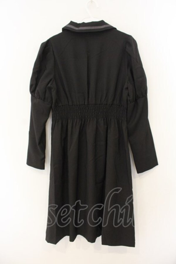 画像2: axes femme POETIQUE / ダブル釦タックデザインワンピース  クロ O-26-01-12-024-AX-OP-IG-OS (2)