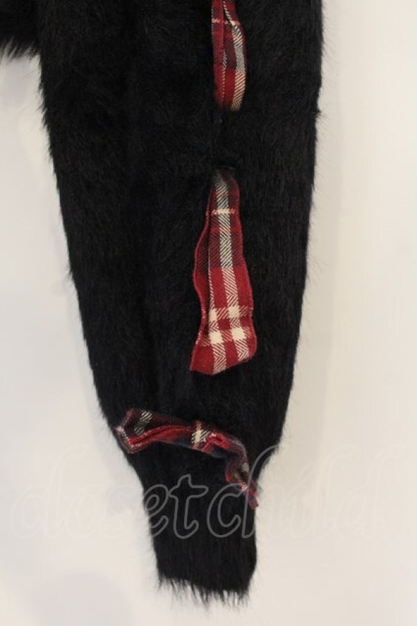 画像2: axes femme kawaii / ルーズシャギーニットプルオーバー  クロ O-26-01-12-025-AX-TO-IG-OS (2)